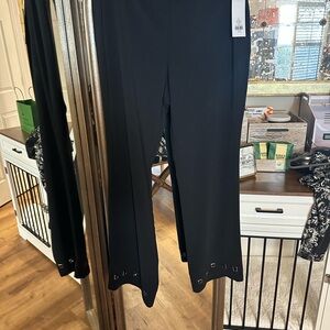 Carlisle Black Flare Pants with Silver Accents